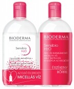 BIODERMA Sensibio H2O arc- és sminklemosó DUOPACK 2x500 ml - Micellafesztivál